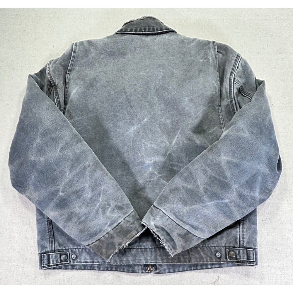 Vintage Carhartt J97 PTL Detroit Jacket Petrol Blue HONEY COMB Distressed Large